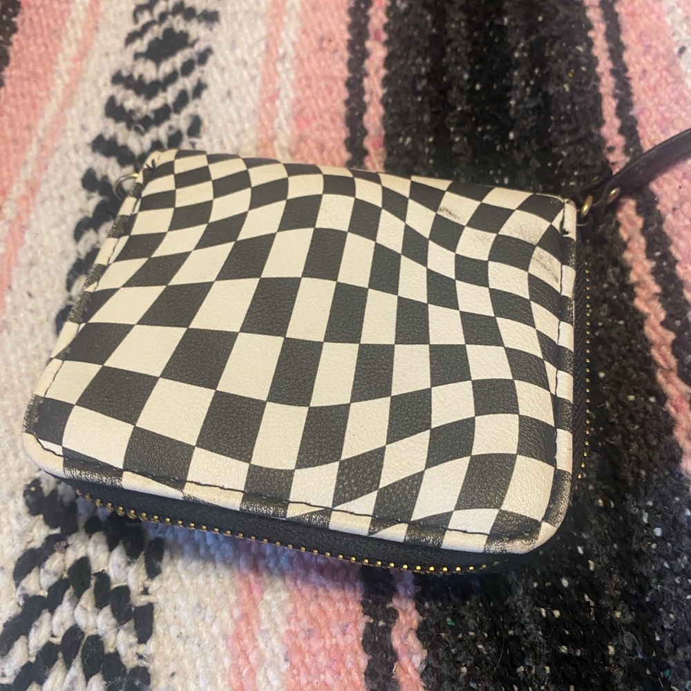 Checkered Black and White Wallet